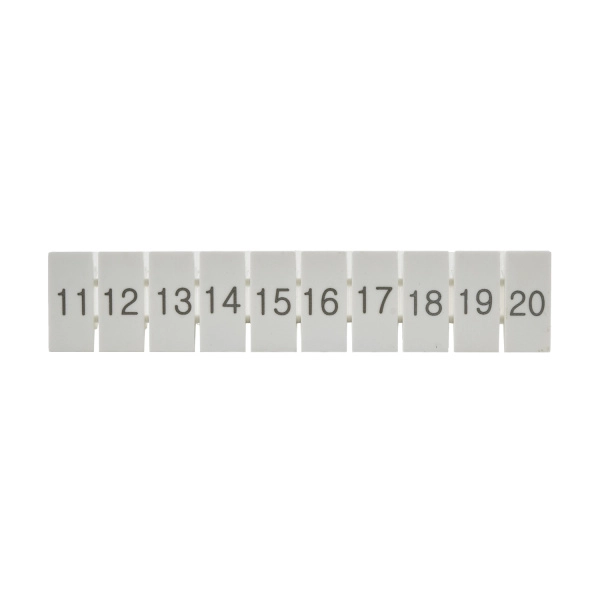 ZB5(11-20)  | Маркировка верхняя горизонтальная для клемм 2.5 кв.мм, 11-20 (1 лист = 10 шт.), Clims 