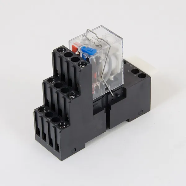 HF18-220DC-2 | Комплект реле: колодка винт;пластиковая клипса;маркер + реле Hongfa 2CO 12A; AgNi; катушка 220B DC, ID