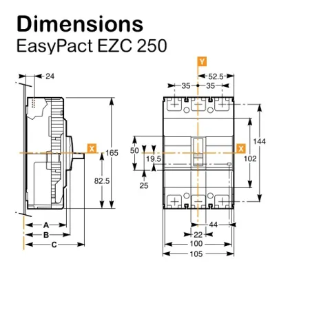 EZC250F3150 | Автоматический выключатель EZC250F TM-D 3P3d 150А 18кА, Schneider Electric