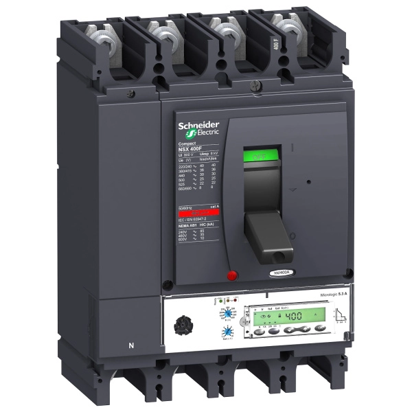 LV432879 | Автоматический выключатель NSX630F Micrologic 5.3A 4P3d 630A 36кА, Schneider Electric