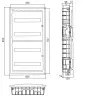 DKC 81572 Щит встраиваемый 72 модуля (4х18) IP41 белый с дымчатой обзорной дверью