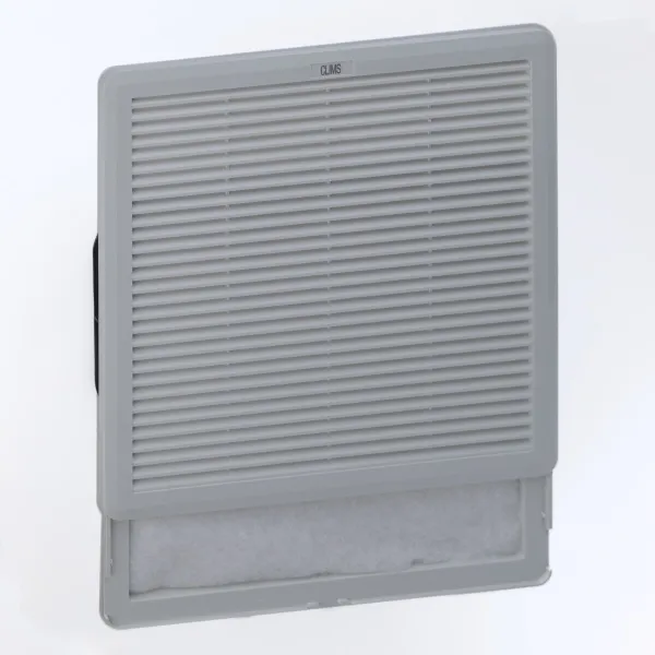 Вентилятор с фильтром 1000 м3/ч, 230В AC, Slide 320х320мм, вырез 291x291мм, RAL7035