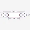 el523215060 | Маркер продеваемый PM-2-15x6 W белый (рул. 2500 шт.), Elegir