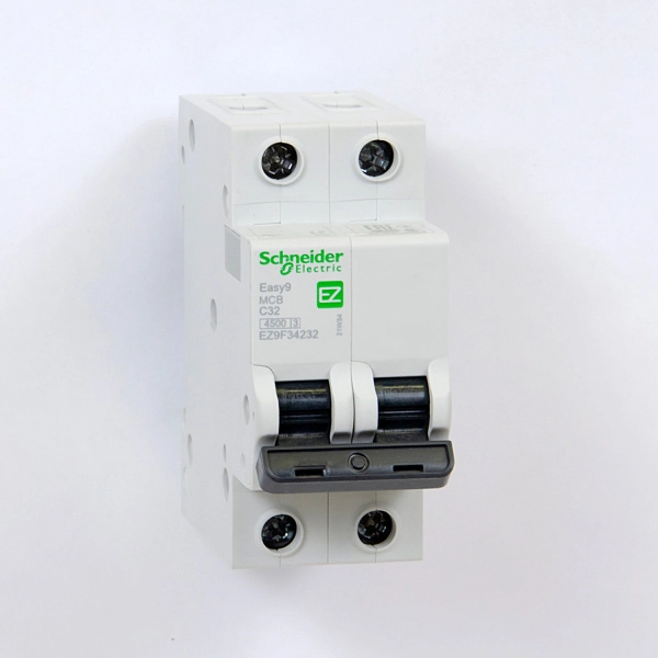 EZ9F34232 | Easy9, 2p, 32А, кривая C, 4,5кА — Автоматический выключатель, Schneider Electric