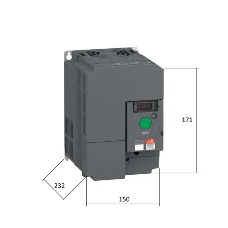 ATV310HD11N4E | Преобразователь частоты, серия ATV310, 11 кВт, 24 А, перегрузка 150 %, 380 В, Schneider Electric