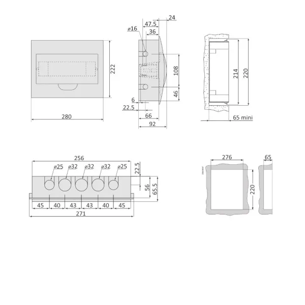 EZ9E108S2FRU | City9 Box корпус встраиваемый с проз. дв. 1ряд/8мод, Systeme Electric
