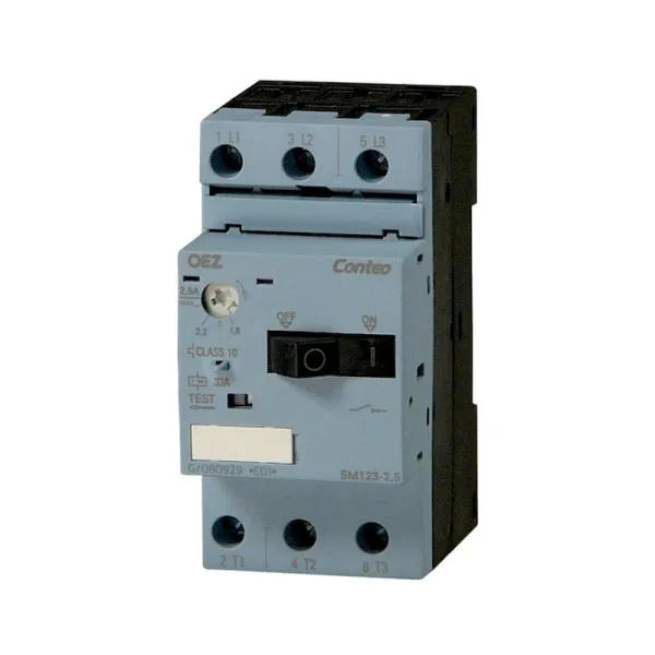 АВ защиты двигателя 4,5-6,3А, 2,2кВт, размер 12 (PI: SM123-6,3), OEZ, OEZ:37908