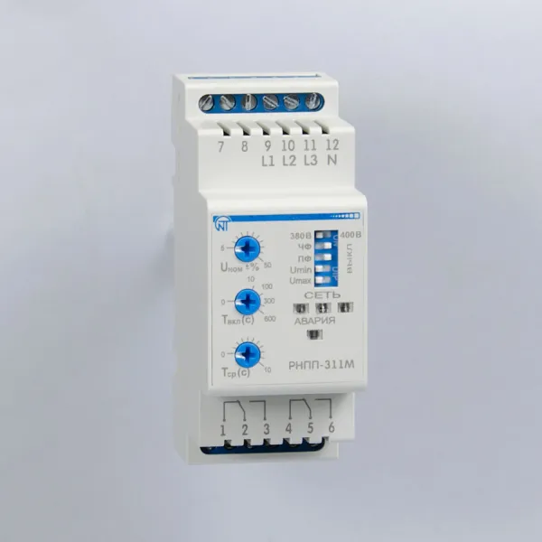 РНПП-311М | Реле контроля напряжения трёхфазное 2CO 5А, Новатек