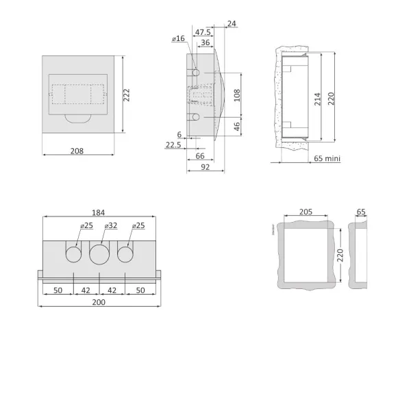 EZ9E108P2FRU | City9 Box корпус встраиваемый с белой дв. 1ряд/8мод, Systeme Electric