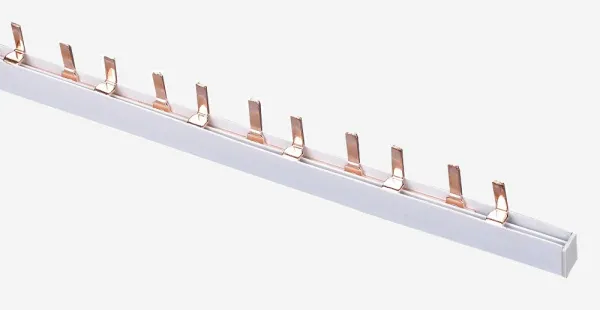 32031DEK | Шина соединительная 2P 63А 1 метр 27х2 контактов ШС-101, Dekraft