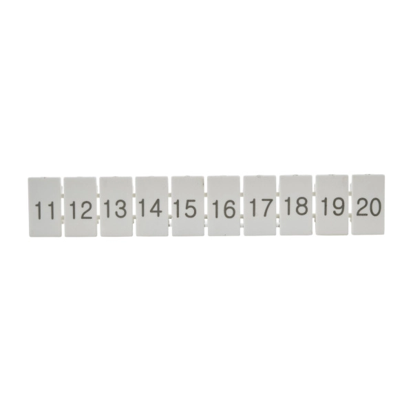 ZB6(11-20)  | Маркировка верхняя горизонтальная для клемм 4 кв.мм, 11-20 (1 лист = 10 шт.) (упак. 5 листов), Clims 