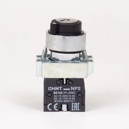 573988 | Переключатель NP2-BG25, 2 положения, фиксация, 1НО+1НЗ, IP40, Chint