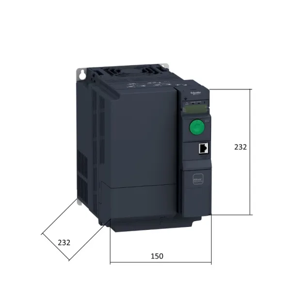 ATV320U75N4B | Преобразователь частоты, серия ATV320, 7,5 кВт, 17 А, перегрузка 150%, 380B, Schneider Electric