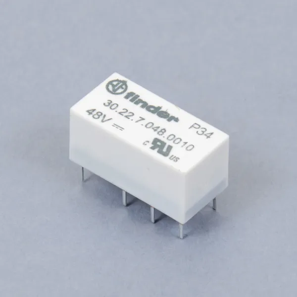 302270480010 | Субминиатюрное двухрядное реле,серия 30, 48В DC, 2А, 2CO, Finder