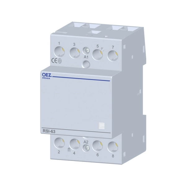 OEZ:43133 | Модульный контактор, серия RSI, 4НО, 63А, управление 24В AC/DC, OEZ