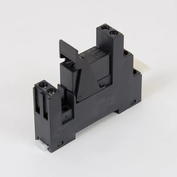 HF115-024DC-2 | Комплект реле: колодка винт;пластик.клипса;маркер + реле Hongfa 2CO 8A; AgNi; катушка 24B DC, ID