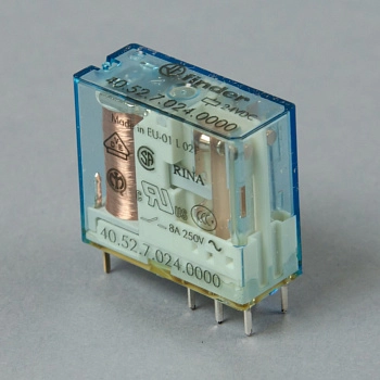 405270240000 | Миниатюрное реле, серия 40, 24В DC чувств., 8А, 2CO, Finder