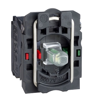 ZB5AW0G55 | Корпус кнопки с подсветкой, 110В AC, оранжевая, 1НО+1НЗ, Schneider Electric