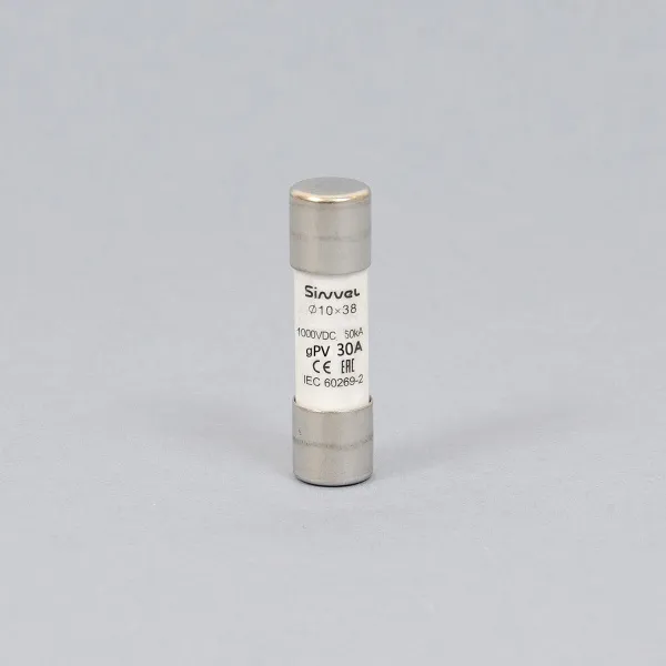 SV1038H-30 | Плавкая вставка 30 А, gPV, 10х38 мм, 1000 B DC, Sinvel 