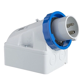 83566 | Настенная вилка, винтовое соединение 32А 2P+E IP67 220В, Schneider Electric