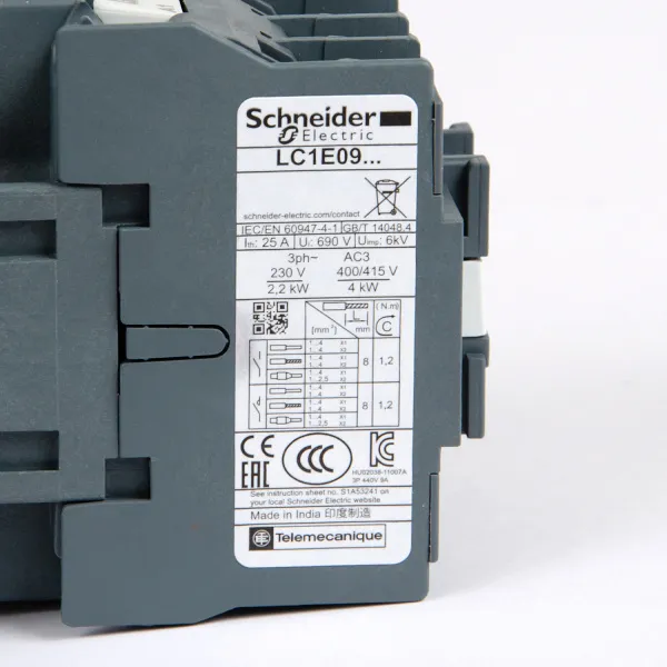LC1E0910M5 | Контактор, серия EasyPact TVS, 3P, 9А, 1НО, управление 220В AC, Schneider Electric