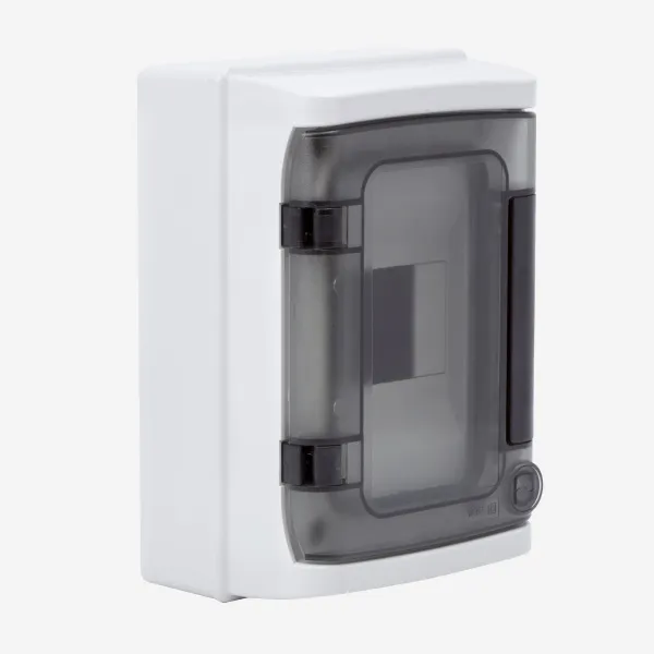 DKC 85604 Щит навесной 4 модулей IP65 серый с дымчатой обзорной дверью