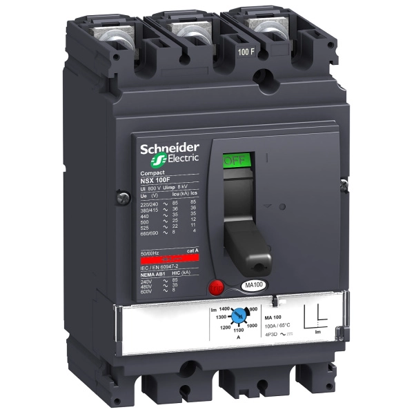 LV431756 | Автоматический выключатель NSX250H MA 3P3d 220A 70кА, Schneider Electric
