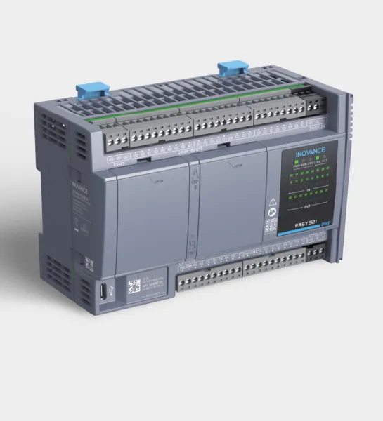 Easy321-2416TP | ПЛК Easy321, 24 входа PNP/NPN, 16 выходов PNP, 1x RS485, 1x RS232, 1x EtherNET, 1x USB, 4 сервооси, Inovance