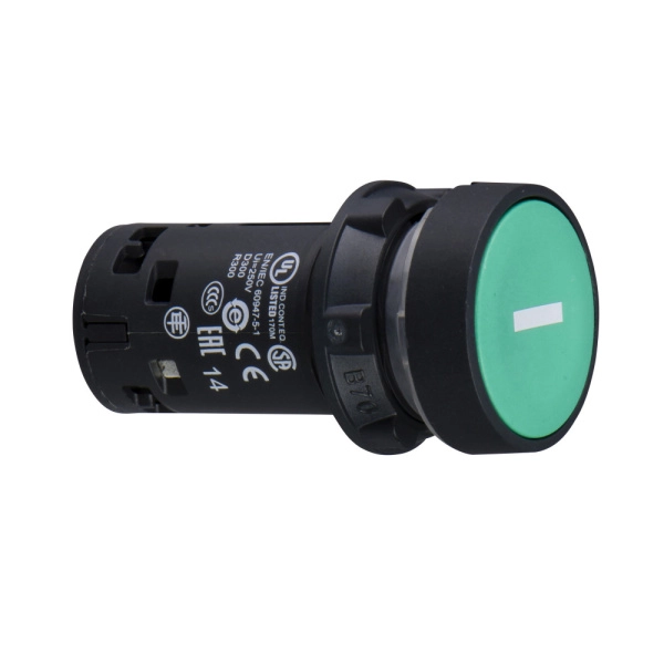 XB7NA3131 | Кнопка, без подсветки с возвратом, зелёная, 1НО, "I", Schneider Electric