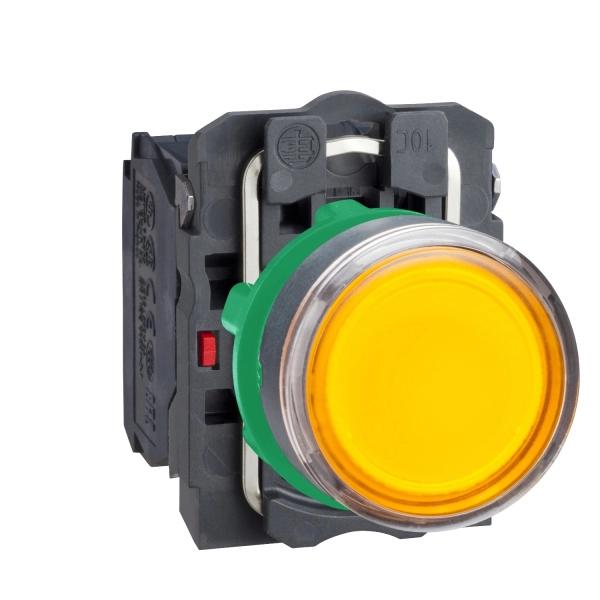 XB5AW35M5 | Кнопка с подсветкой 230В AC с возвратом, оранжевая, 1НО+1НЗ, Schneider Electric