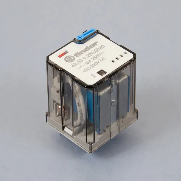 623392200040 | Силовое реле, серия 62, 220В DC, 16A, 3CO, Finder