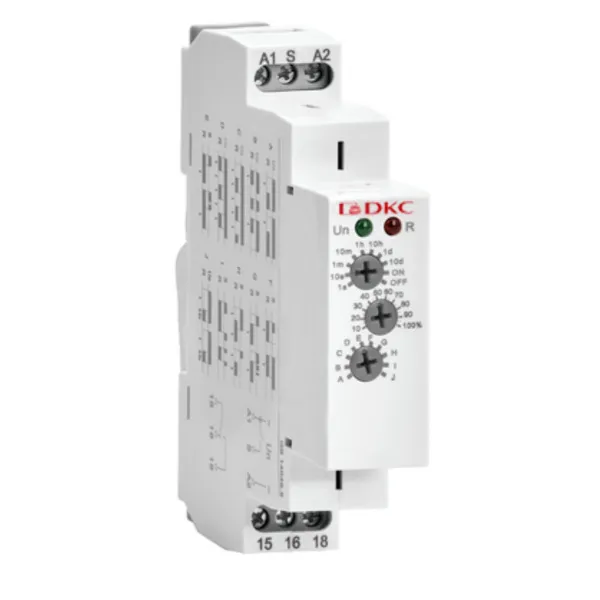 dkcDRM-TM-1-240 | Реле времени многофункциональное, конфигурация контакта 1CO, AС/DC 12-240В, DKC