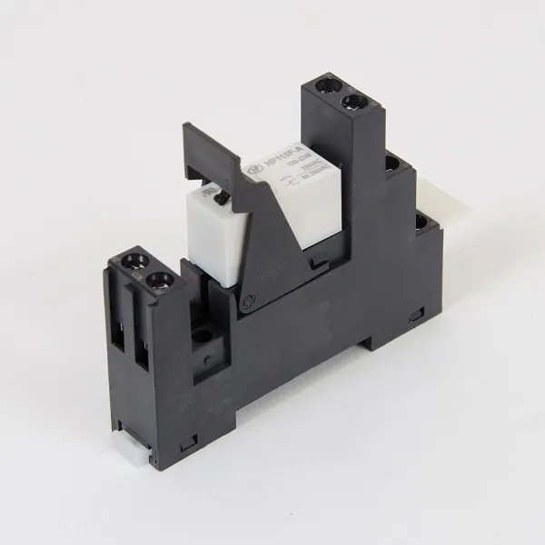 HF115-230AC-2 | Комплект реле: колодка винт,пластик.клипса,маркер + реле Hongfa 2CO 8A; AgNi; катушка 230B AC, ID