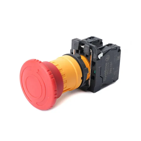 SB5AS8445 | Кнопка, грибовидный толкатель 40мм, возврат поворотом, пластик, 1НО+1НЗ, Systeme Electric