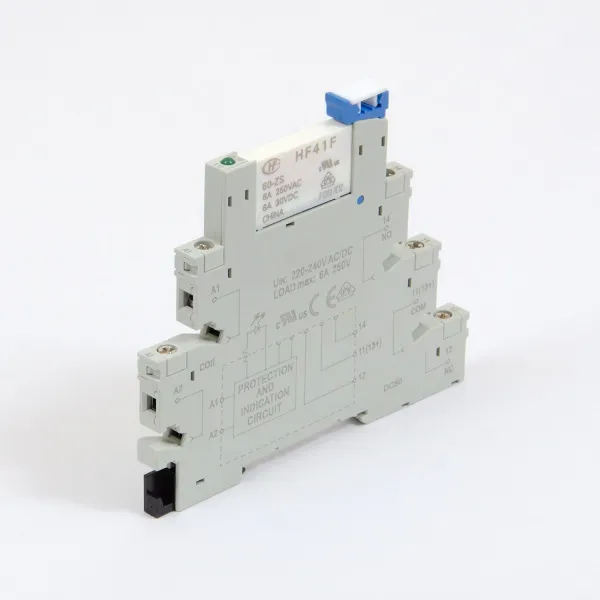 HF41-220 | Комплект реле: колодка винт;маркер + реле Hongfa 1CO 6A; AgNi; питание 220-240В AC/DC, ID