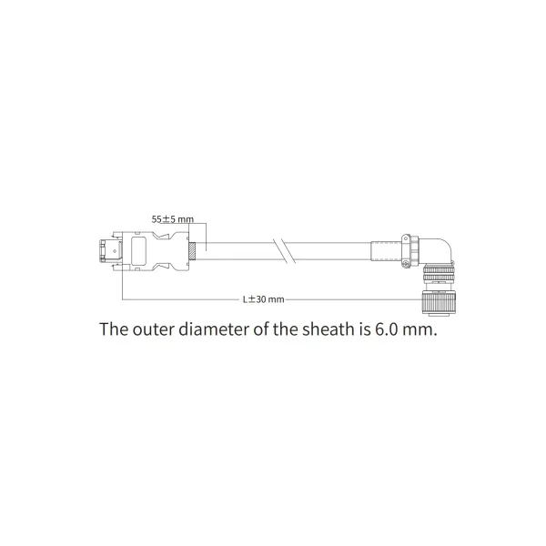 Кабель энкодера однооборотного для сервомотора MS1H2/MS1H3, 10м