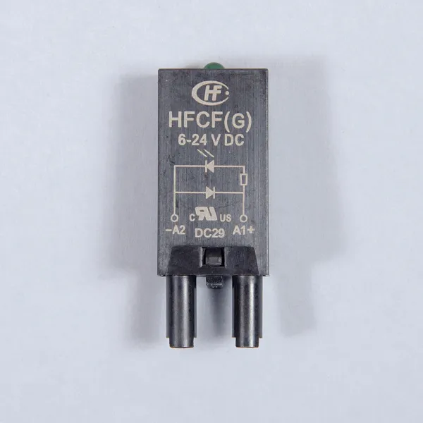 HFCF(G) | Модуль индикации и защиты; зеленый LED + диод (+ A1); 6...24В DC, для розеток 18FF и 14FF, Hongfa