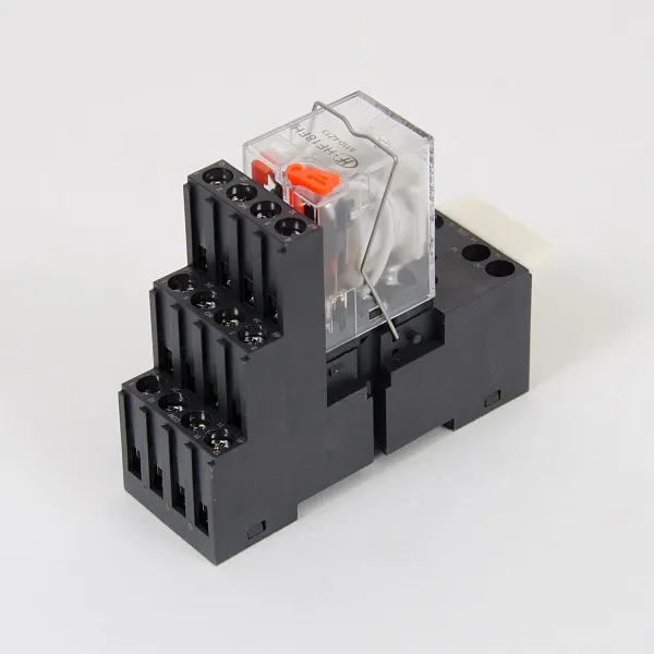 HF18-110AC-4 | Комплект реле: колодка винт;пластиковая клипса;маркер + реле Hongfa 4CO 6A; AgNi; катушка 110B AC, ID