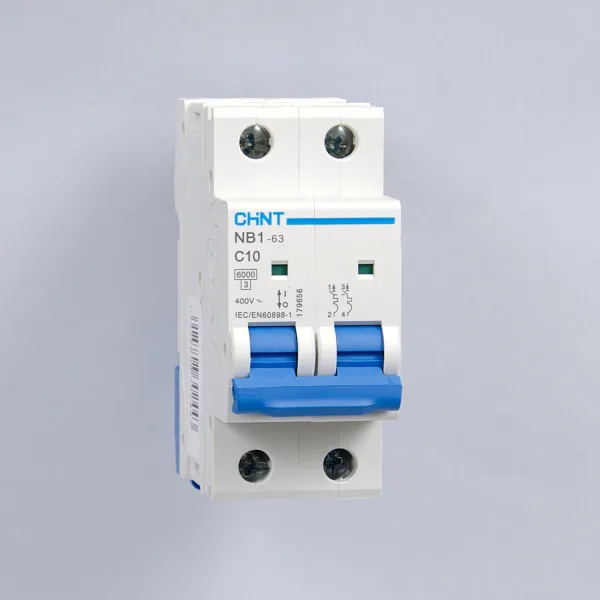 179656 | Автоматический выключатель NB1-63 2P 10А 6кА характеристика C (DB), Chint