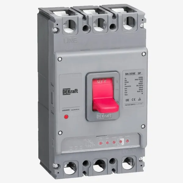 22508DEK | Силовой авт. выключатель с электрон. расц. 3P 800А 50кА ВА-336E, Dekraft
