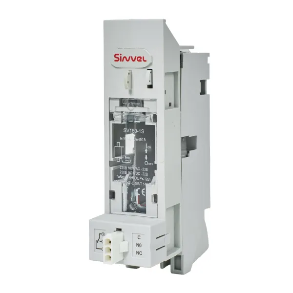 SV160-1S | Горизонтальный ПВР, 160 A, 000, 1P, сигнализация срабатывания и открытия крышки, хомутные зажимы 1,5, Sinvel 