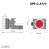 667231 | Кнопка NP8-01BN/4, самовозврат, красная, 1НЗ, IP65, Chint