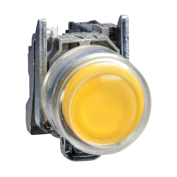 XB4BP583B5EX | Кнопка с подсветкой 24В AC/DC с возвратом, жёлтая, 1НО, ATEX, Schneider Electric