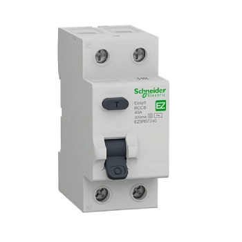 EZ9R74240 | УЗО Easy9 2П 40А 100мА A, с защитой от перенапряжений, Schneider Electric