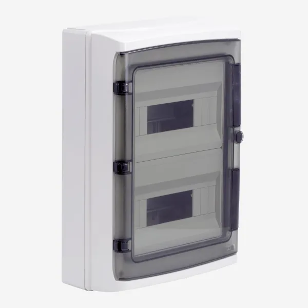 DKC RB24W6TGD Щиток настенный с дверцей 24 мод.,IP65, серый, с клеммным блоком 63А