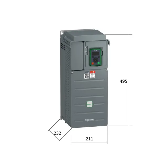 ATV610D22N4 | Преобразователь частоты, серия ATV610, 18,5/22 кВт, 39,2/46,3 А, перегрузка 150/110 %, 380 В, Schneider Electric