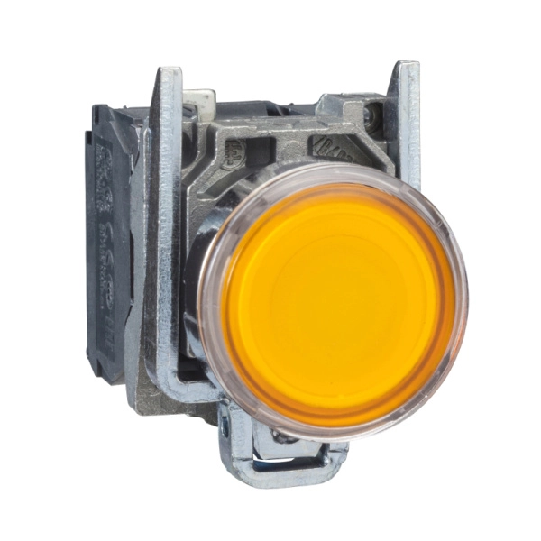 XB4BW35B5 | Кнопка с подсветкой 24В AC/DC  с возвратом, оранжевая, 1НО+1НЗ, Schneider Electric