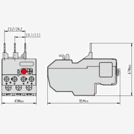 MRE25P63 | ТЕПЛОВОЕ РЕЛЕ ПЕРЕГРУЗКИ MRE F25 0.4-0.63A КЛАСС 10A (LRE04), Systeme Electric