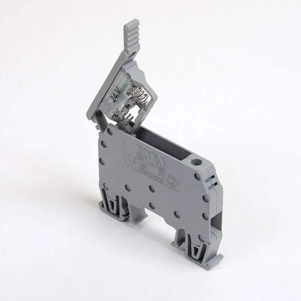 1010268 | Клеммник с держ. предохр. (5х20, 5х25) с индикацией 24В AC/DC на DIN-рейку, 1352, Onka