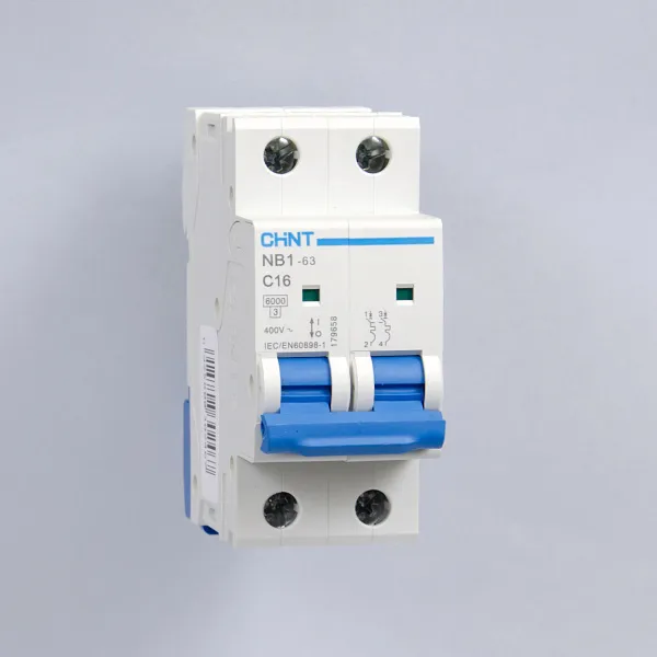 179658 | Автоматический выключатель NB1-63 2P 16А 6кА характеристика C (DB), Chint
